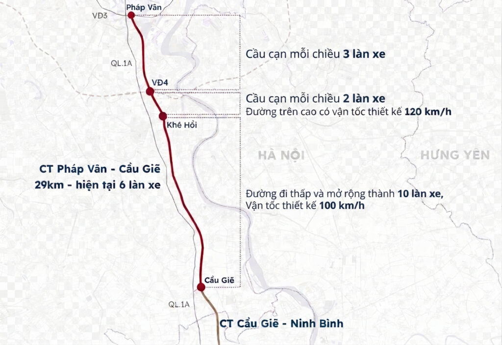 Quy hoạch tuyến cao tốc Pháp Vân – Cầu Giẽ 